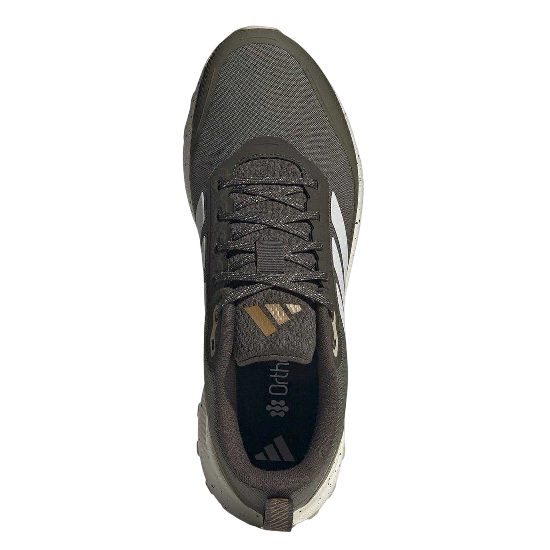 Olive-White - Side - Adidas Mens Runfalcon 5 Water Repellent Trainers