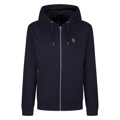 Navy - Front - Luke 1977 Mens Berlin 2 Full Zip Hoodie
