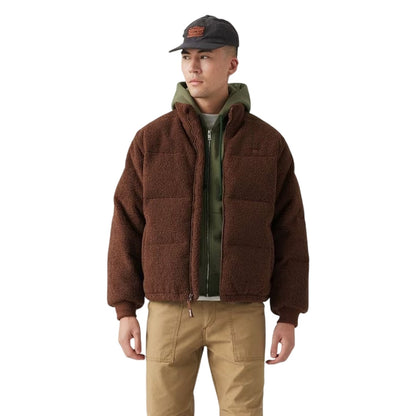 Brown - Lifestyle - Levis Mens Rocky Quilted Puffer Jacket