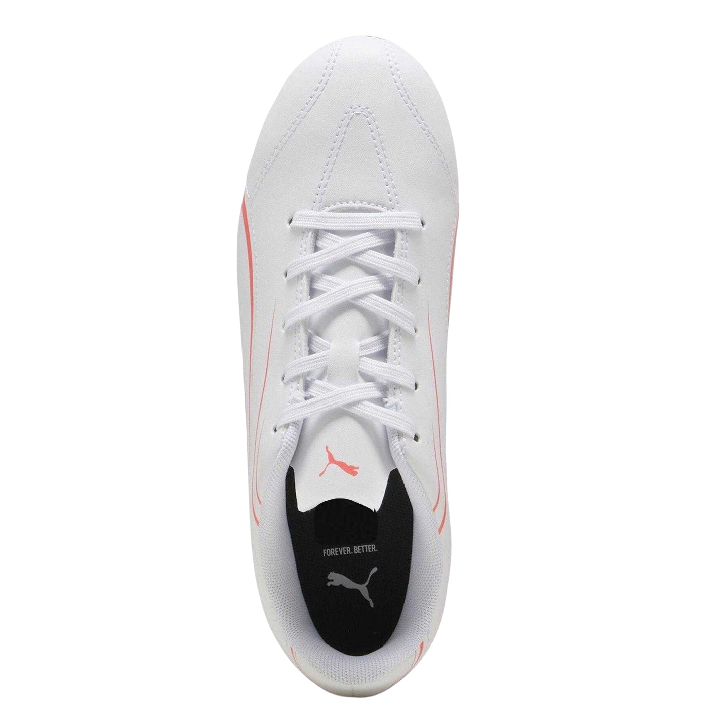 White-Glowing Red - Side - Puma Childrens-Kids Vitoria FG-AG Firm Ground Football Boots