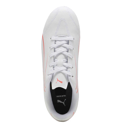 White-Glowing Red - Side - Puma Childrens-Kids Vitoria FG-AG Firm Ground Football Boots