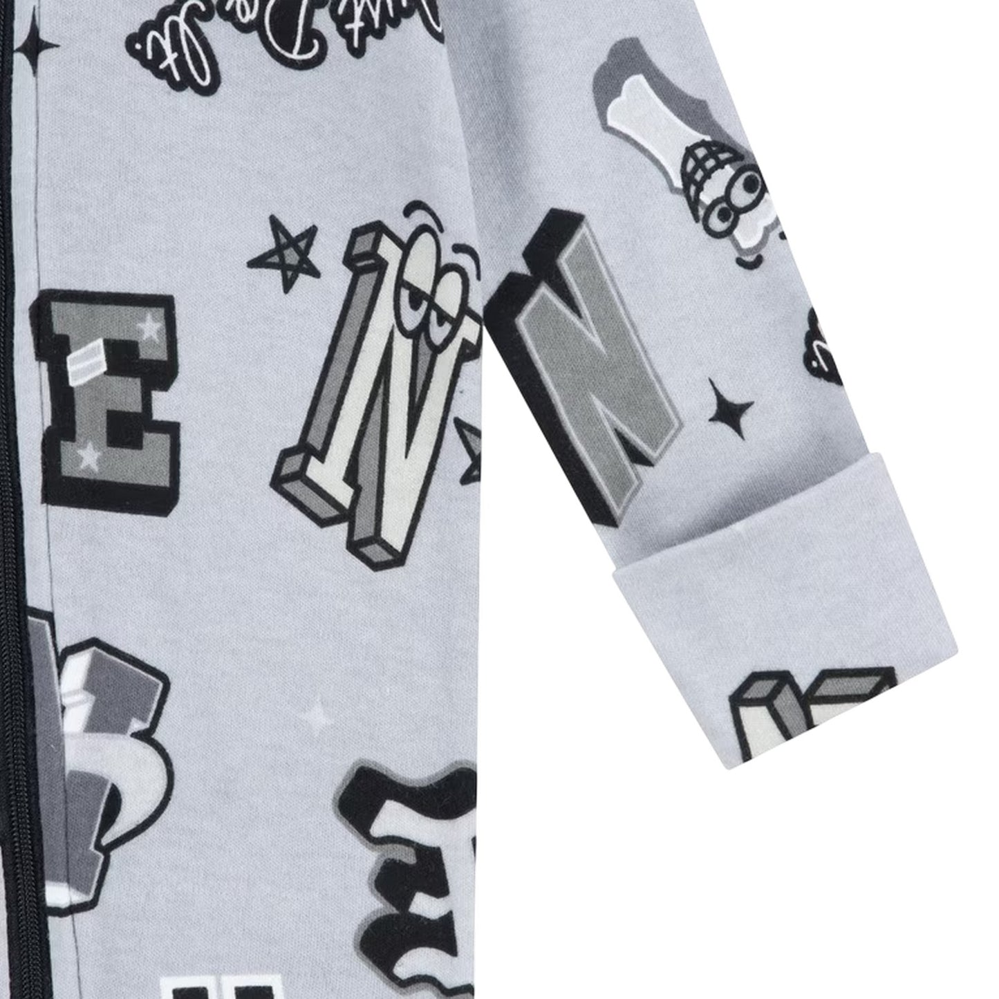 Smoke Grey - Side - Nike Baby Boys Next Gen Full Foot Romper