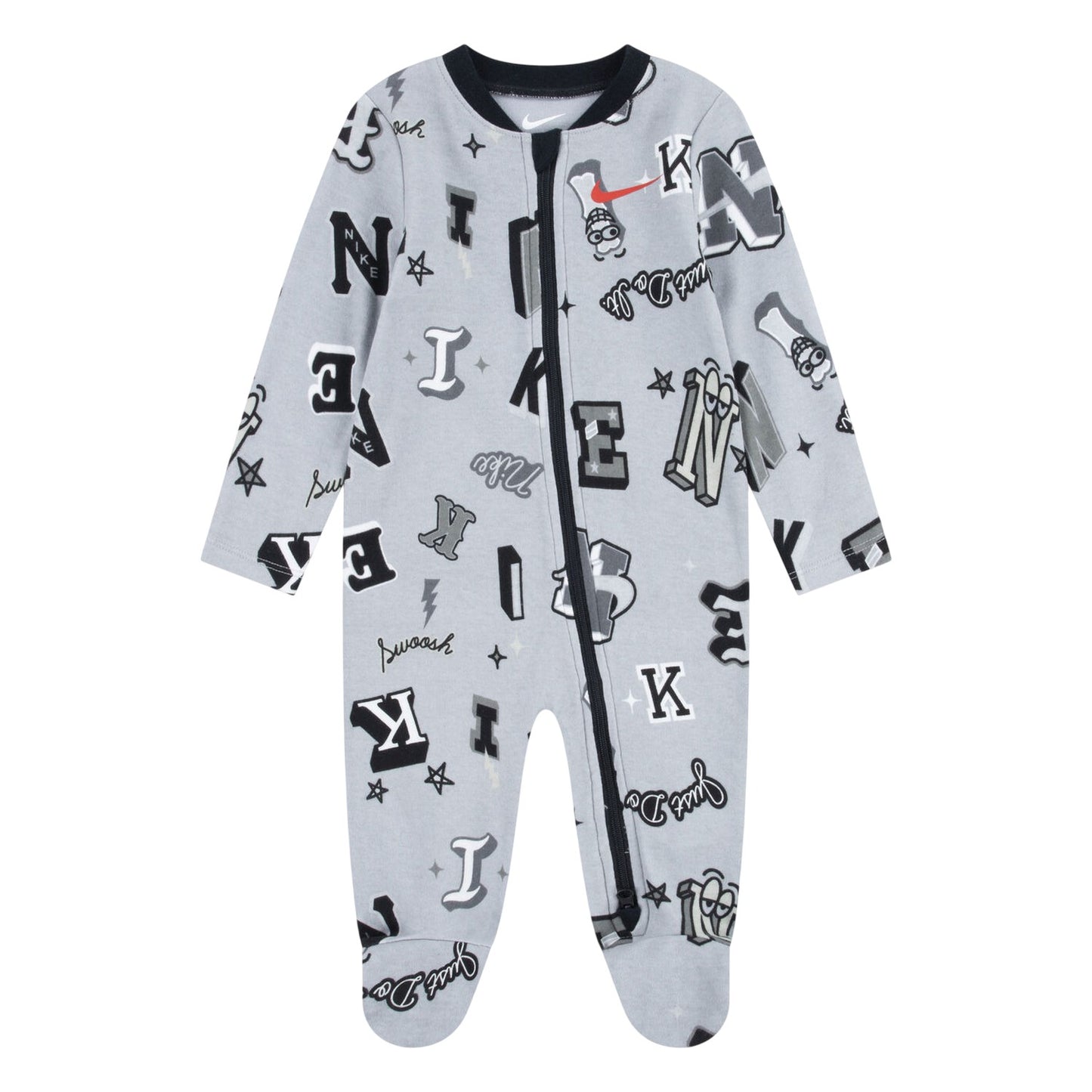 Smoke Grey - Front - Nike Baby Boys Next Gen Full Foot Romper