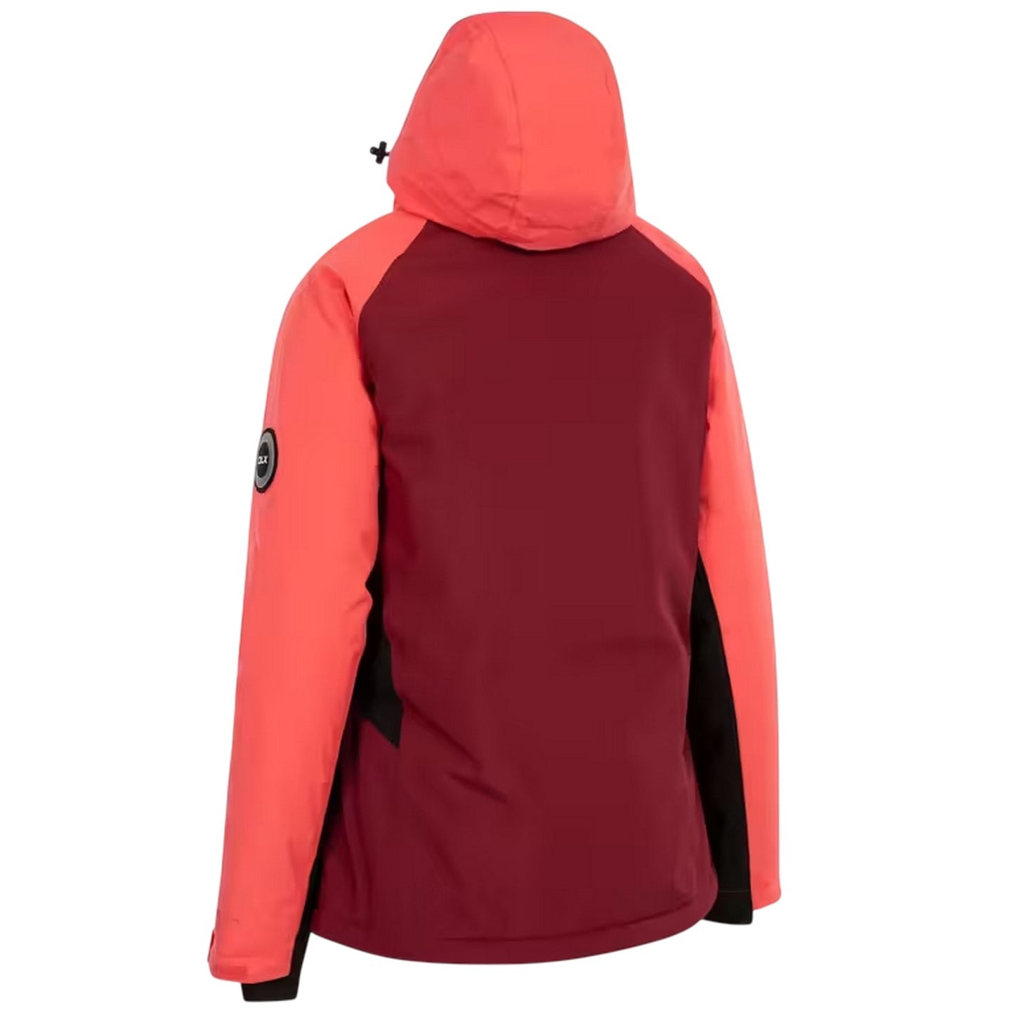 Dark Cherry - Back - DLX Womens-Ladies Colour Block Ski Jacket