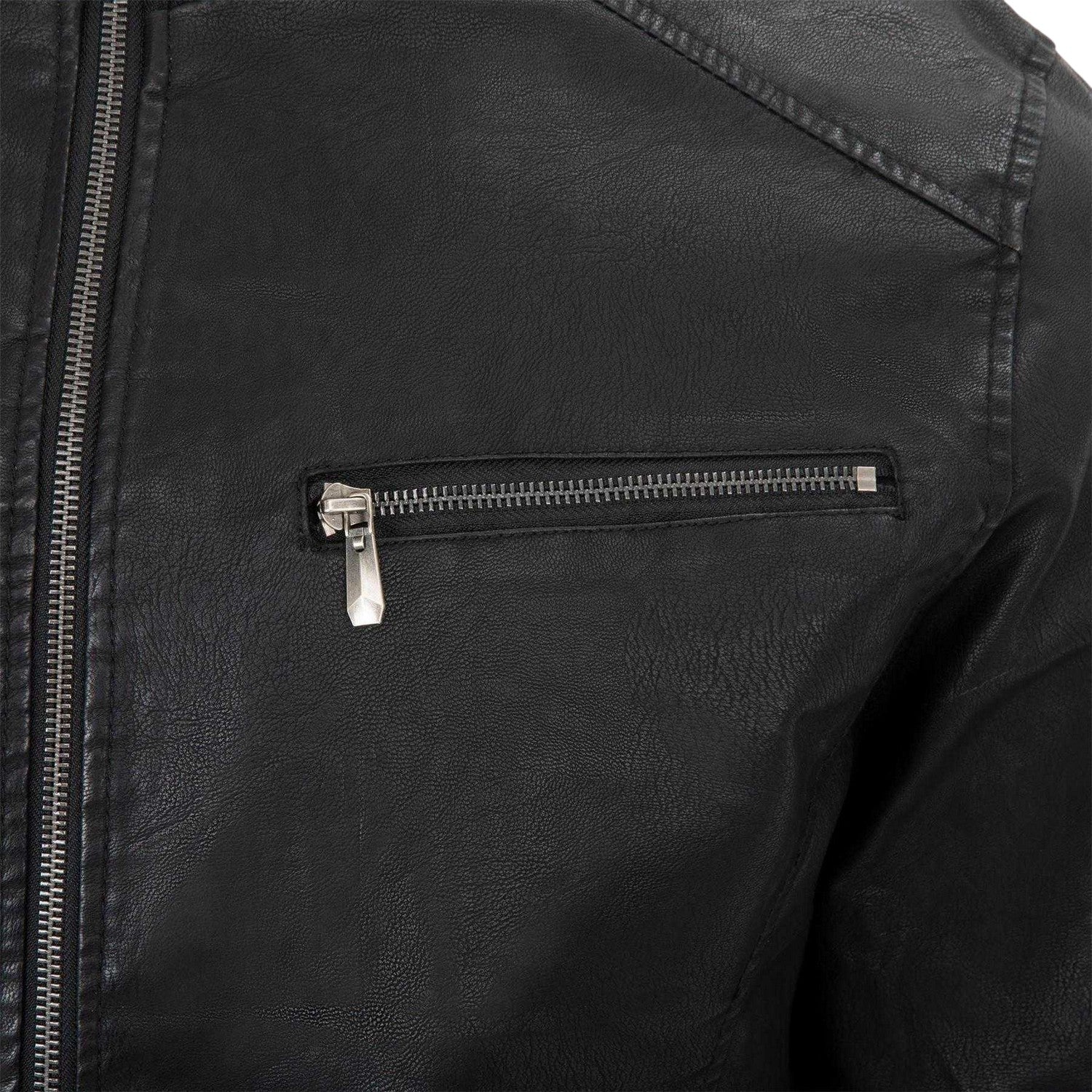 Black - Lifestyle - Firetrap Mens Washed Bomber Jacket