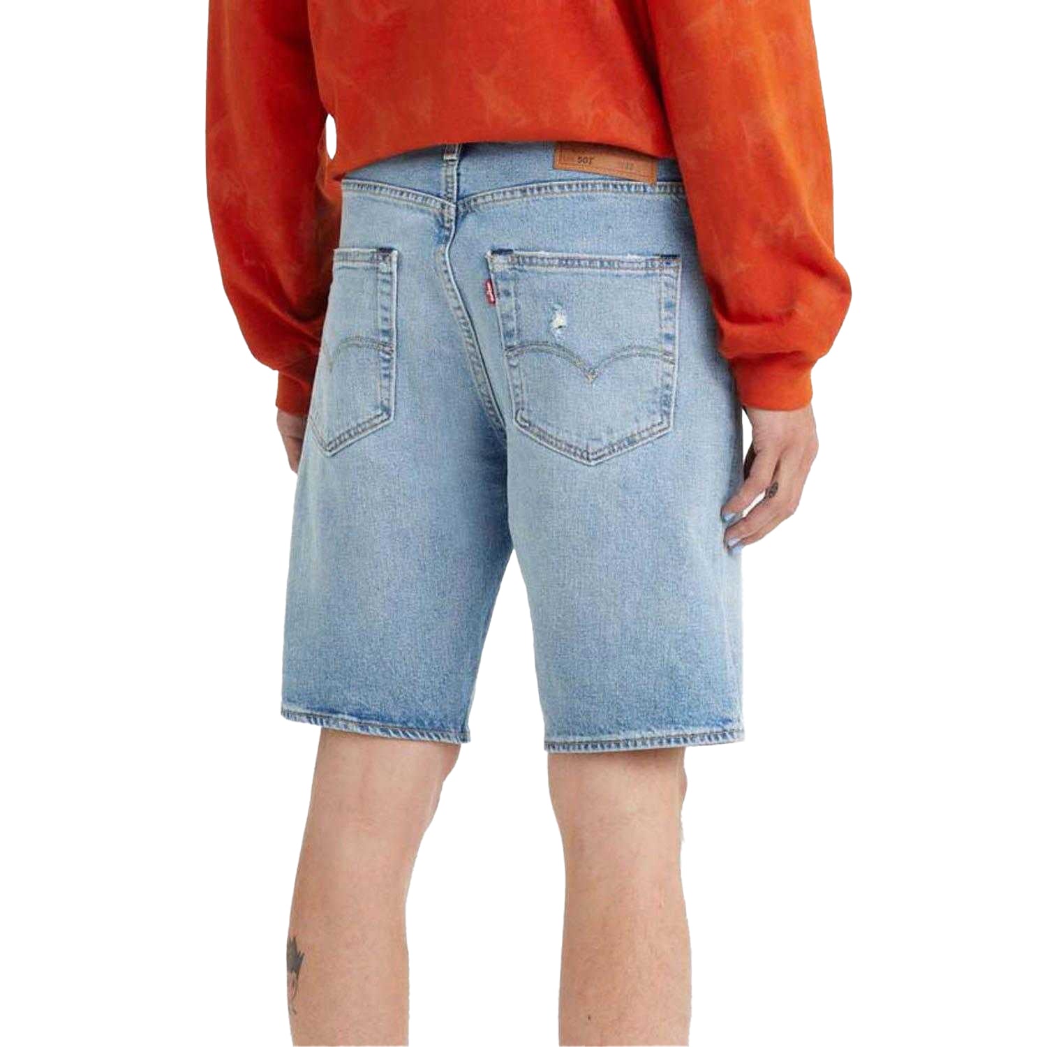 Light Blue - Back - Levis Mens 501 Millenium Original Shorts