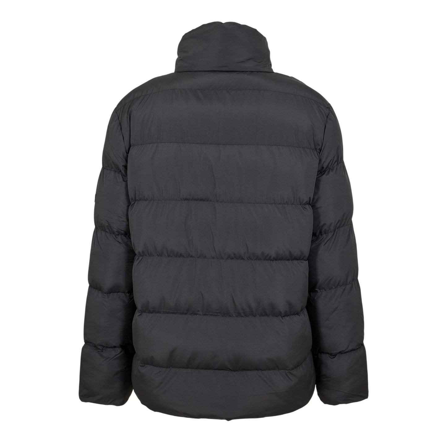 Black - Back - NY Concept Mens Hidden Zip Puffer Jacket