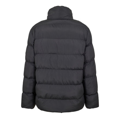 Black - Back - NY Concept Mens Hidden Zip Puffer Jacket