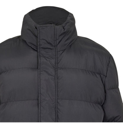 Black - Side - NY Concept Mens Hidden Zip Puffer Jacket