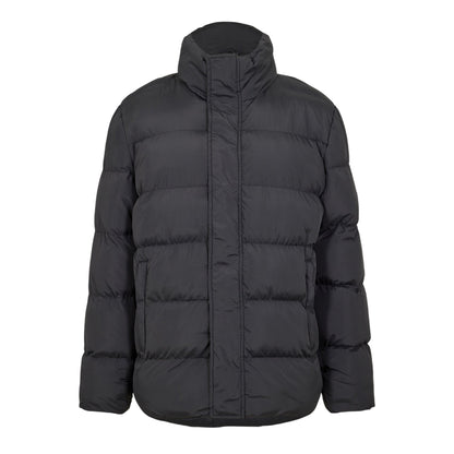 Black - Front - NY Concept Mens Hidden Zip Puffer Jacket