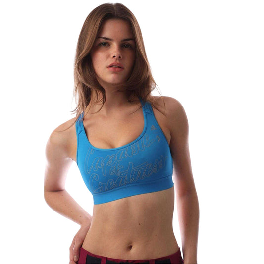 Blue - Front - Adidas Womens-Ladies Train Sports Bra