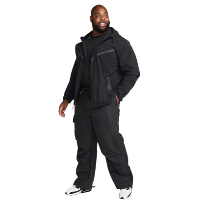 Black - Side - Nike Mens Tech Woven Hooded Jacket