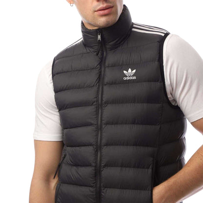 Black - Lifestyle - Adidas Mens Recycled Nylon Regular Gilet