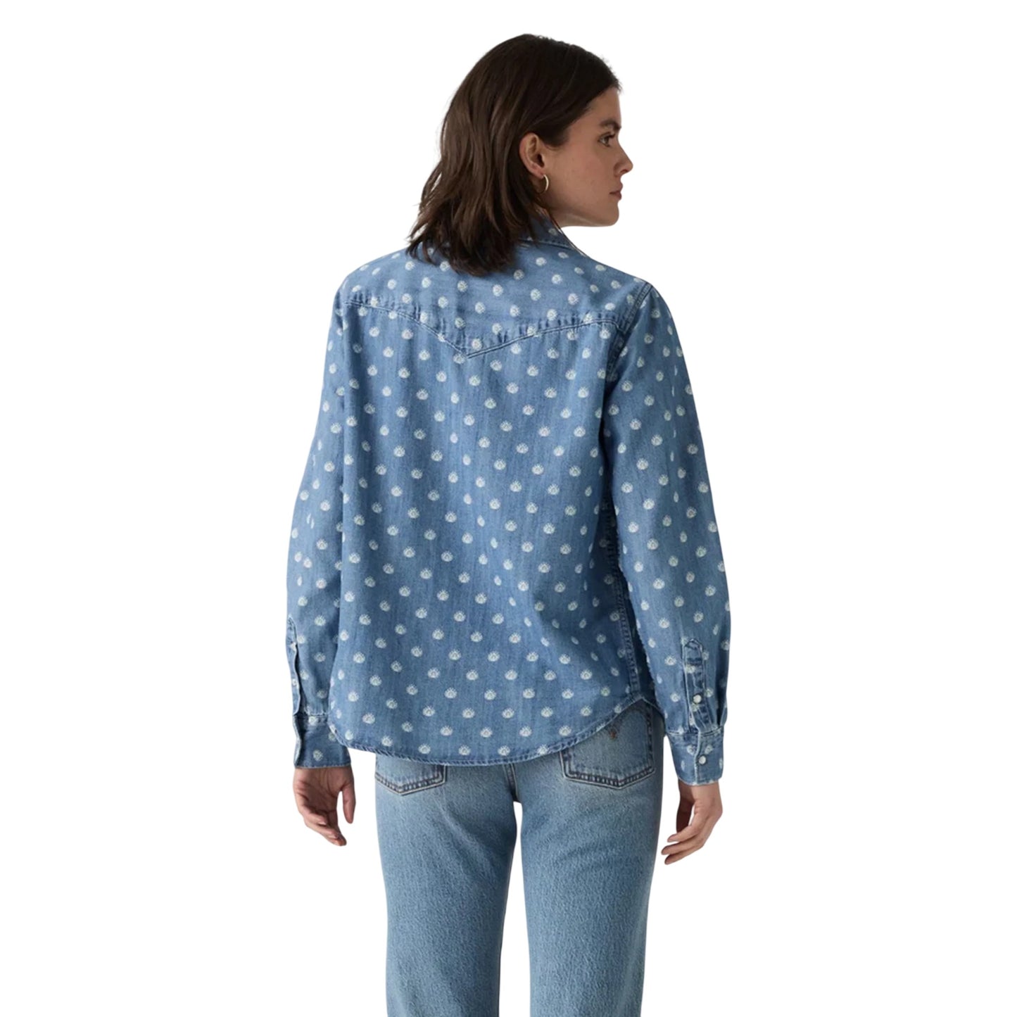 Blue - Back - Levis Womens-Ladies Iconic Overshirt