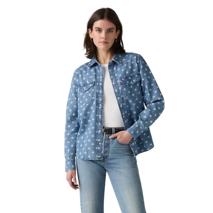 Blue - Front - Levis Womens-Ladies Iconic Overshirt