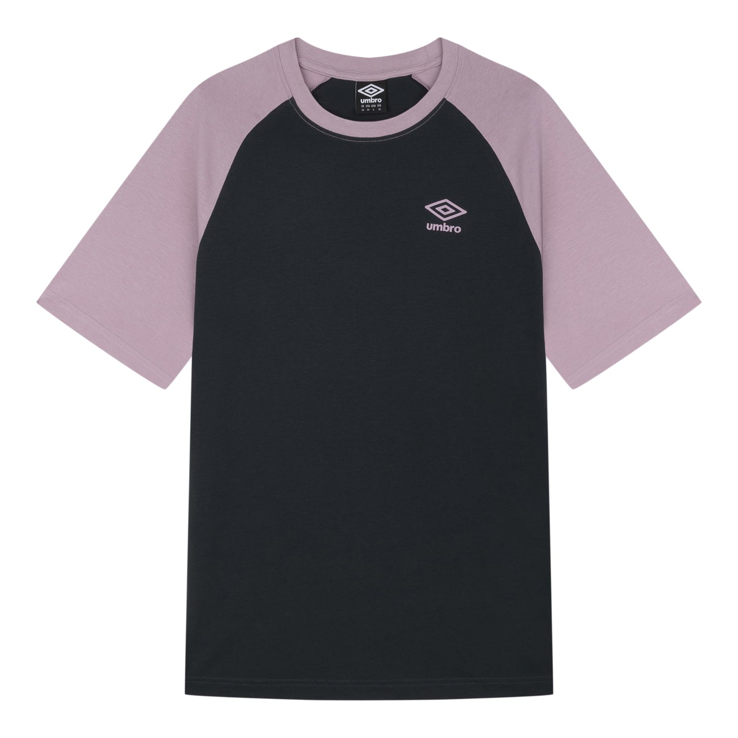 Grey-Pink - Front - Umbro Mens Core Raglan T-Shirt