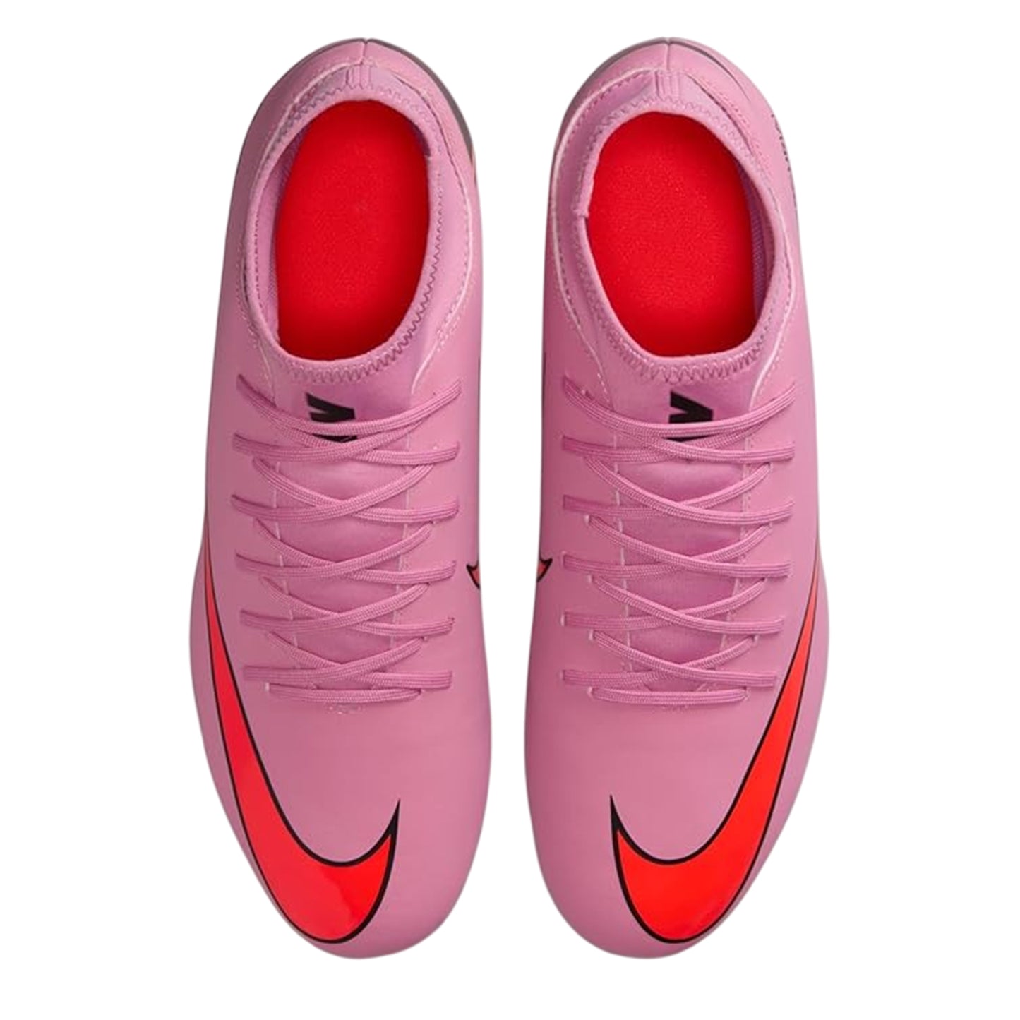 Pink-Black - Side - Nike Childrens-Kids Mercurial Firm Ground Football Boots