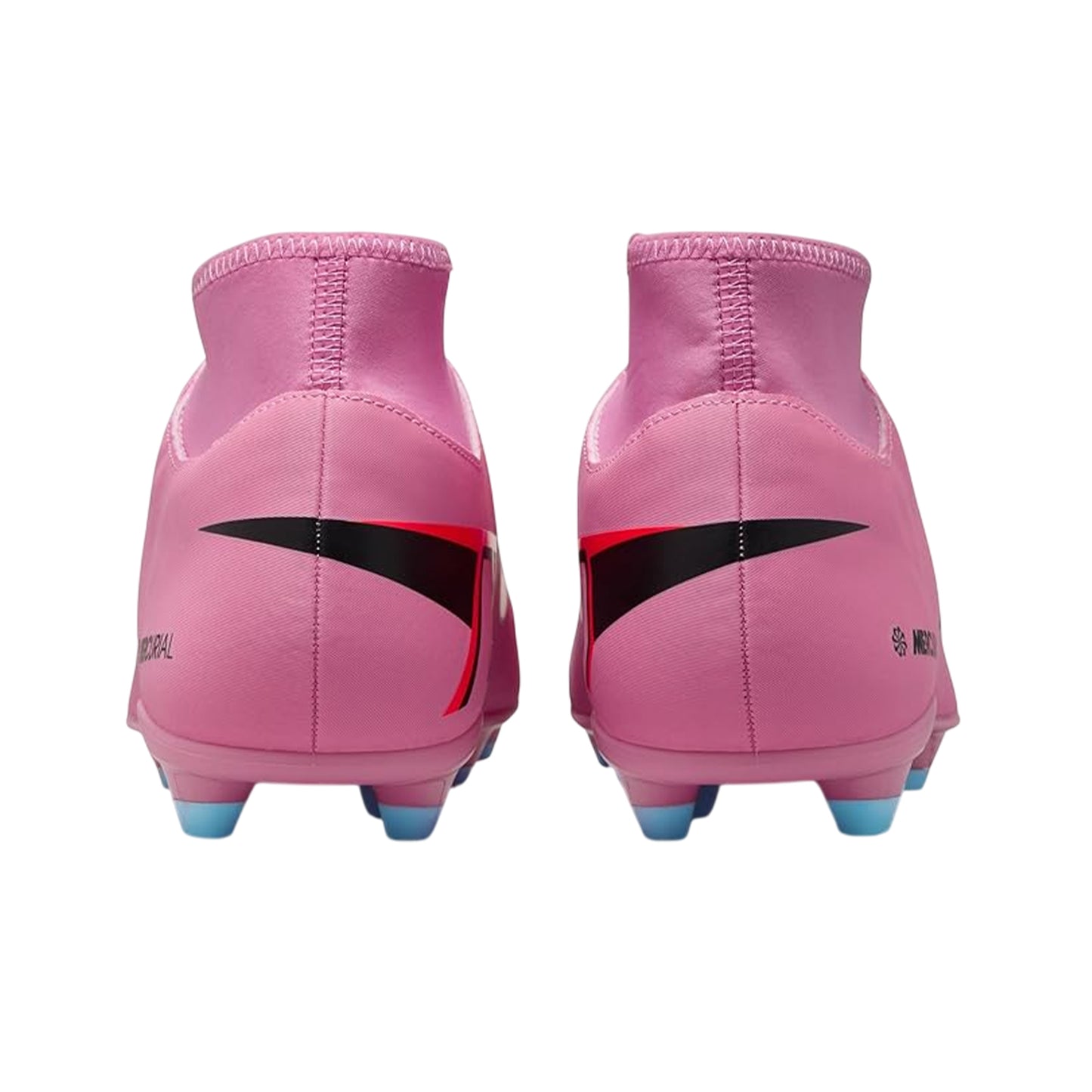 Pink-Black - Back - Nike Childrens-Kids Mercurial Firm Ground Football Boots