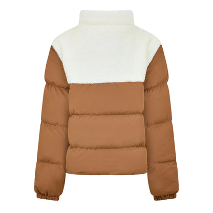 Brown - Back - NY Concept Mens Aspen Regular Puffer Jacket