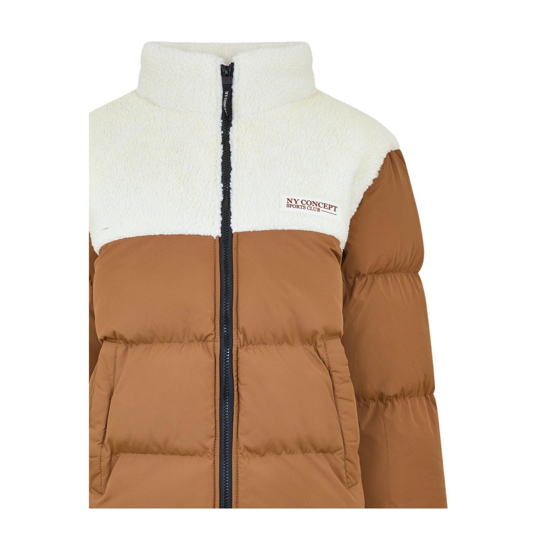 Brown - Side - NY Concept Mens Aspen Regular Puffer Jacket