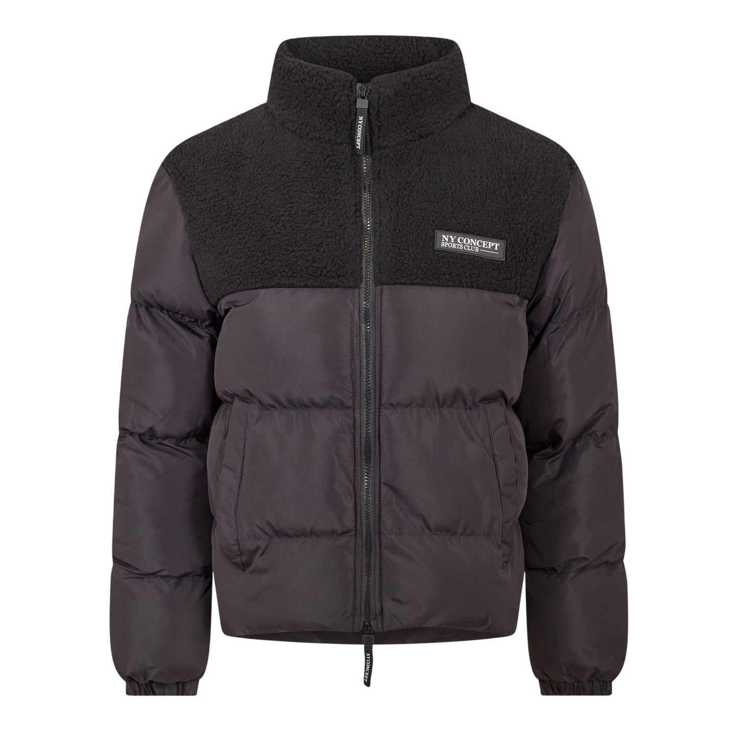 Black - Front - NY Concept Mens Aspen Regular Puffer Jacket