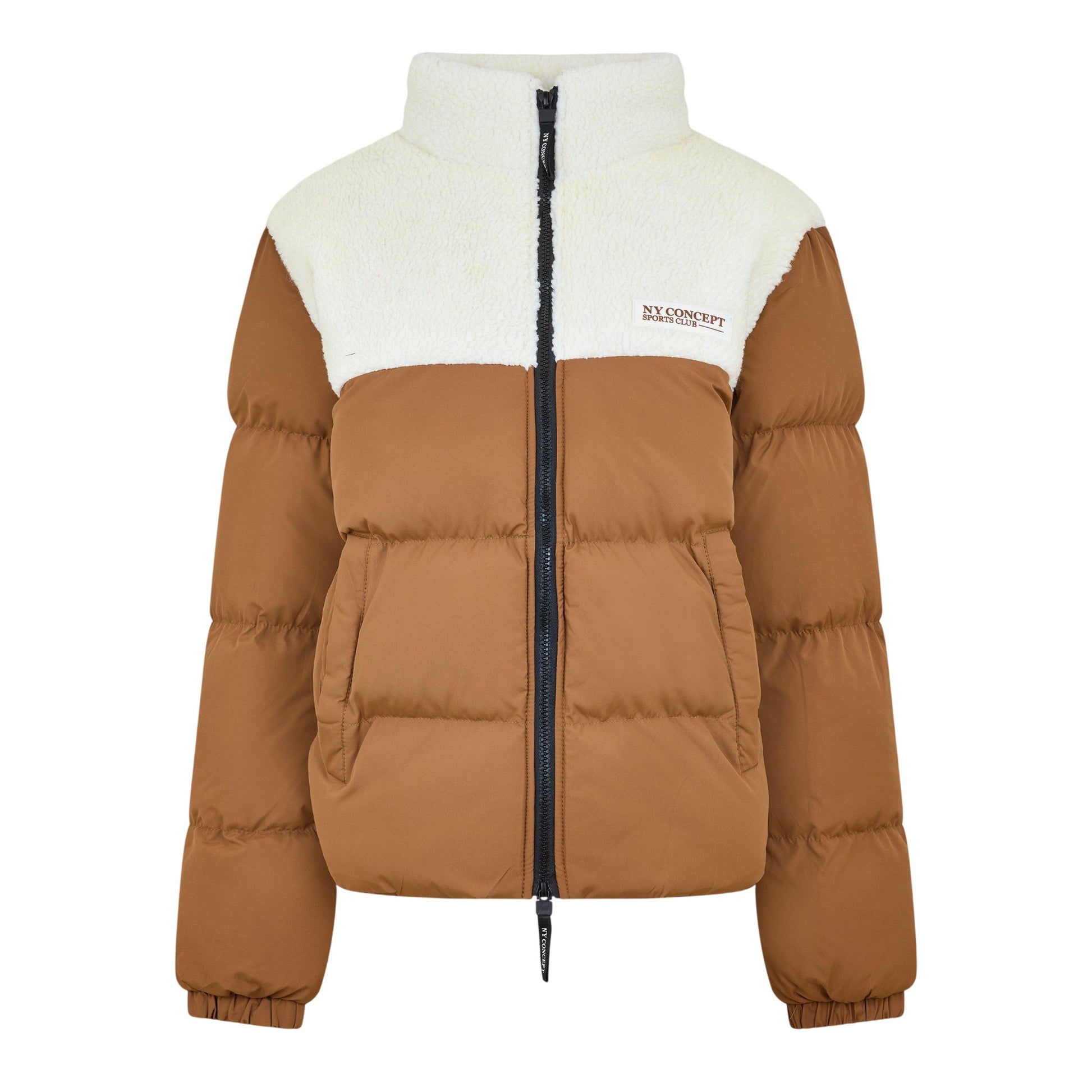 Brown - Front - NY Concept Mens Aspen Regular Puffer Jacket