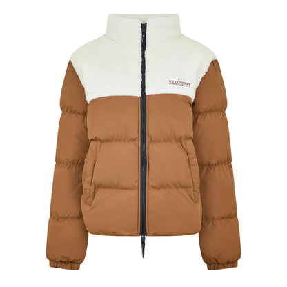 Brown - Front - NY Concept Mens Aspen Regular Puffer Jacket