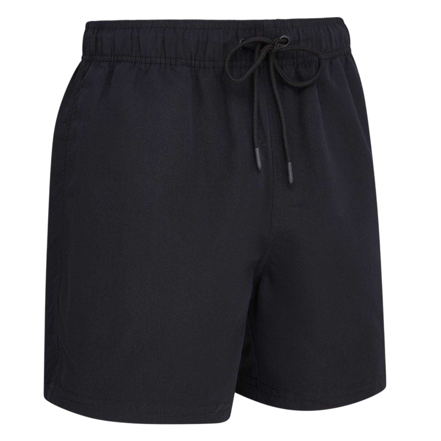 Black - Side - Reebok Mens Ace Swim Shorts