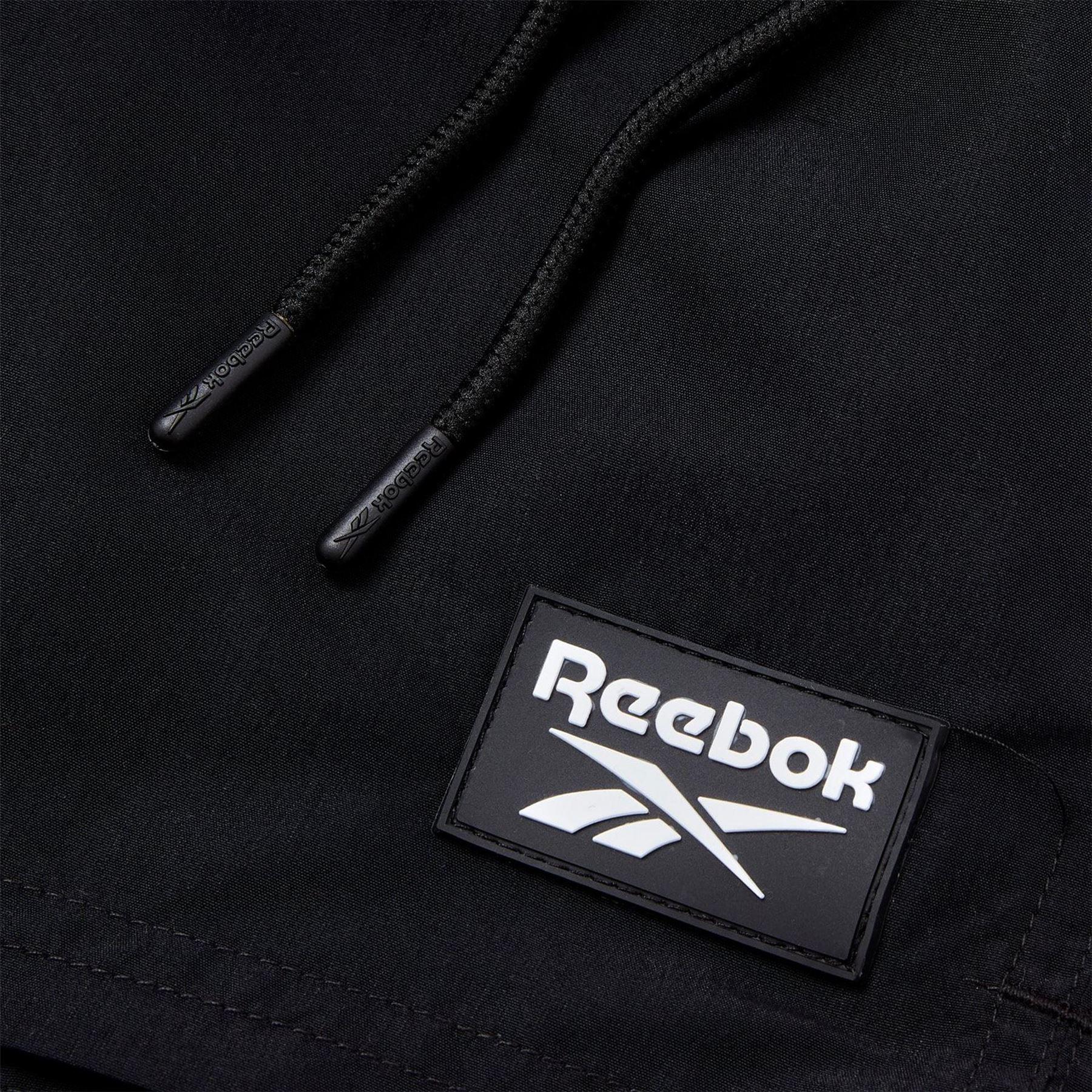 Black - Pack Shot - Reebok Mens Ace Swim Shorts