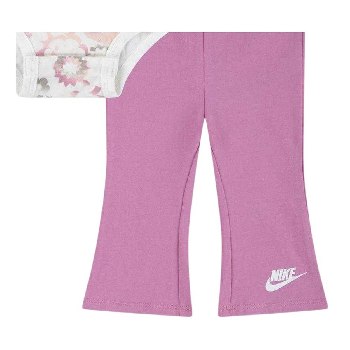 Flamingo Pink - Lifestyle - Nike Baby Girls Flow-Ral Short-Sleeved Bodysuit Set