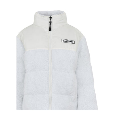 Cream - Side - NY Concept Womens-Ladies Sherpa Puffer Jacket