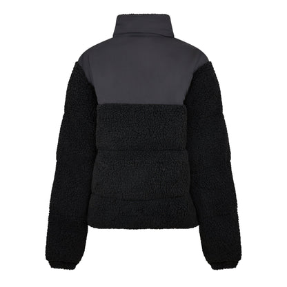 Black - Back - NY Concept Womens-Ladies Sherpa Puffer Jacket