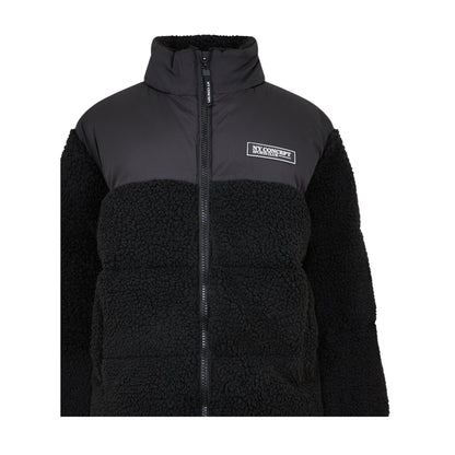Black - Side - NY Concept Womens-Ladies Sherpa Puffer Jacket