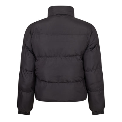 Black - Back - NY Concept Mens Panel Sherpa Puffer Jacket
