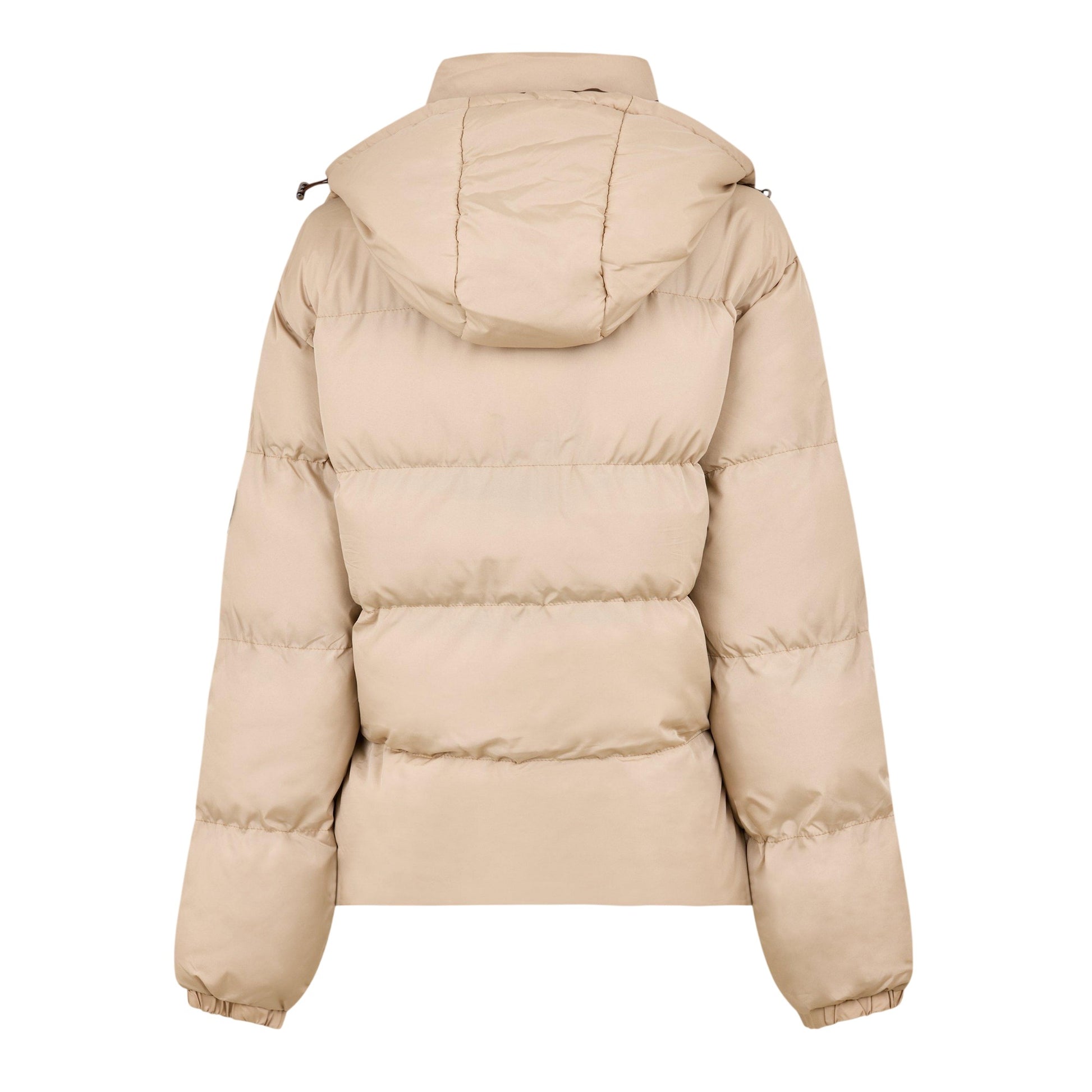 Cream - Back - NY Concept Womens-Ladies Regular Puffer Jacket