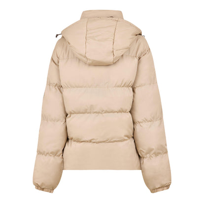 Cream - Back - NY Concept Womens-Ladies Regular Puffer Jacket