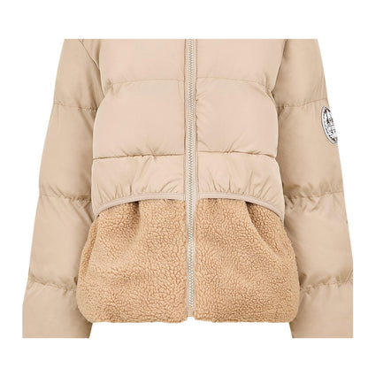Cream - Side - NY Concept Womens-Ladies Regular Puffer Jacket