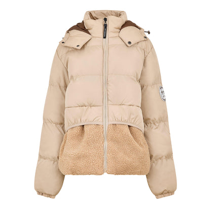 Cream - Front - NY Concept Womens-Ladies Regular Puffer Jacket
