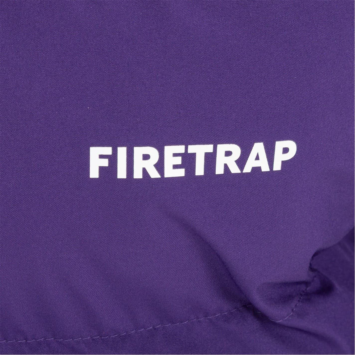 Purple - Pack Shot - Firetrap Mens Colour Block Corduroy Quilted Puffer Jacket