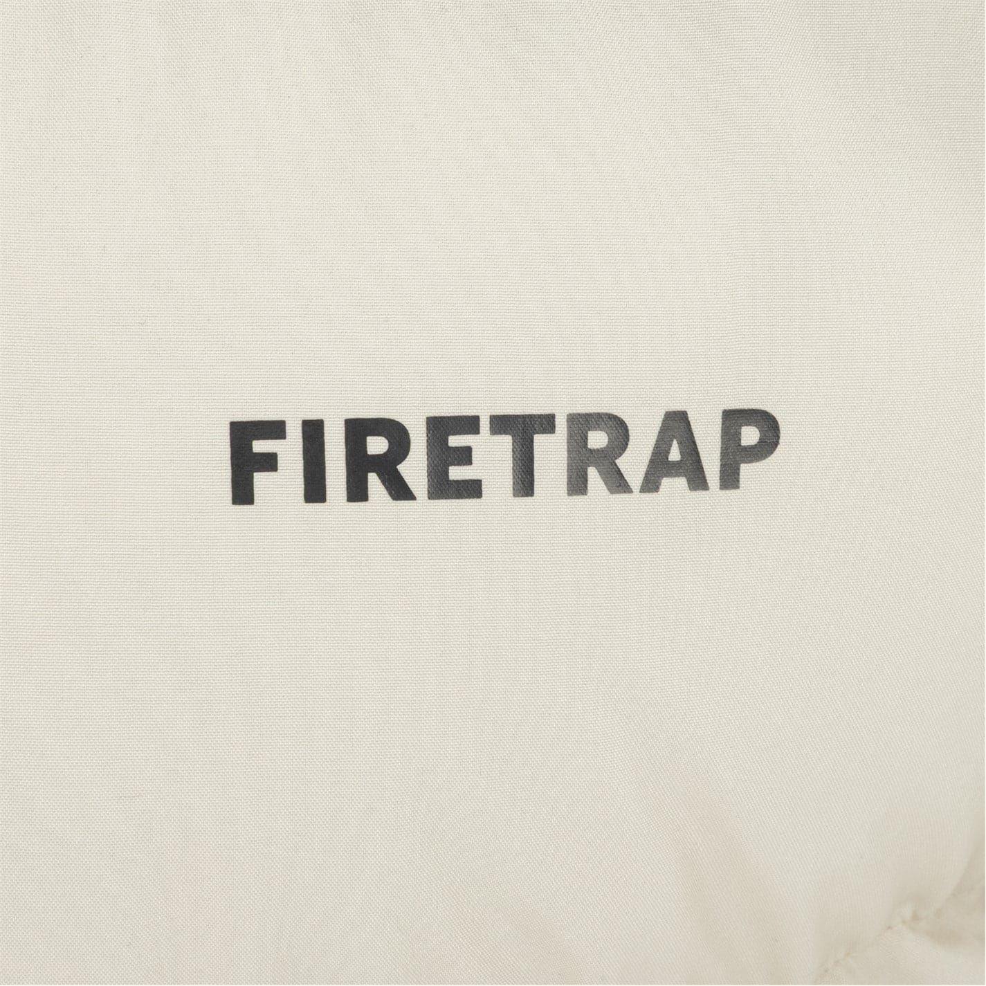 Beige - Pack Shot - Firetrap Mens Colour Block Corduroy Quilted Puffer Jacket