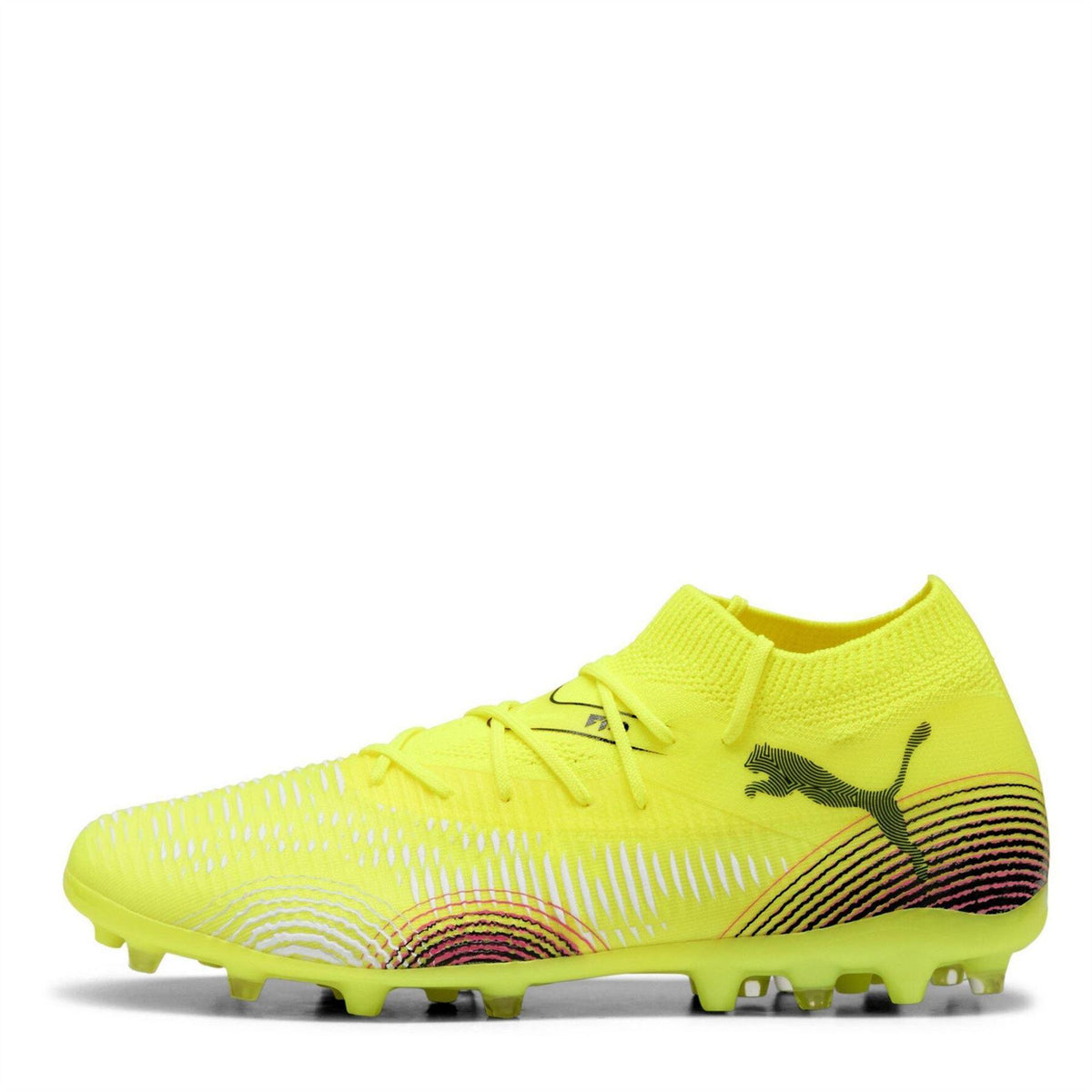 Yellow - Back - Puma Mens Future 8 Match Flat Firm Ground Football Boots
