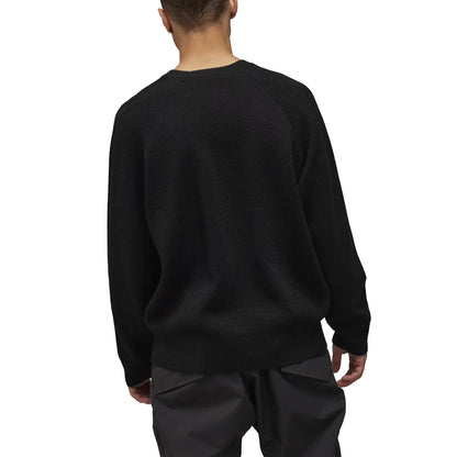 Black - Lifestyle - Y-3 Mens Logo Knitted Crew Neck Sweatshirt