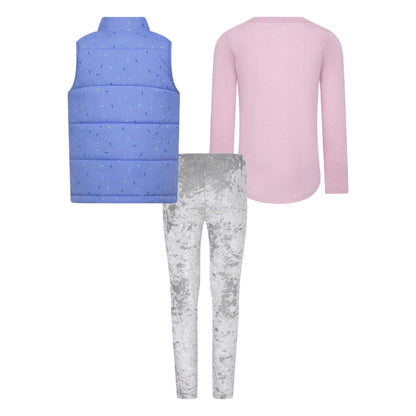 Smoke Grey - Back - Nike Girls Swooshfetti Gilet Set