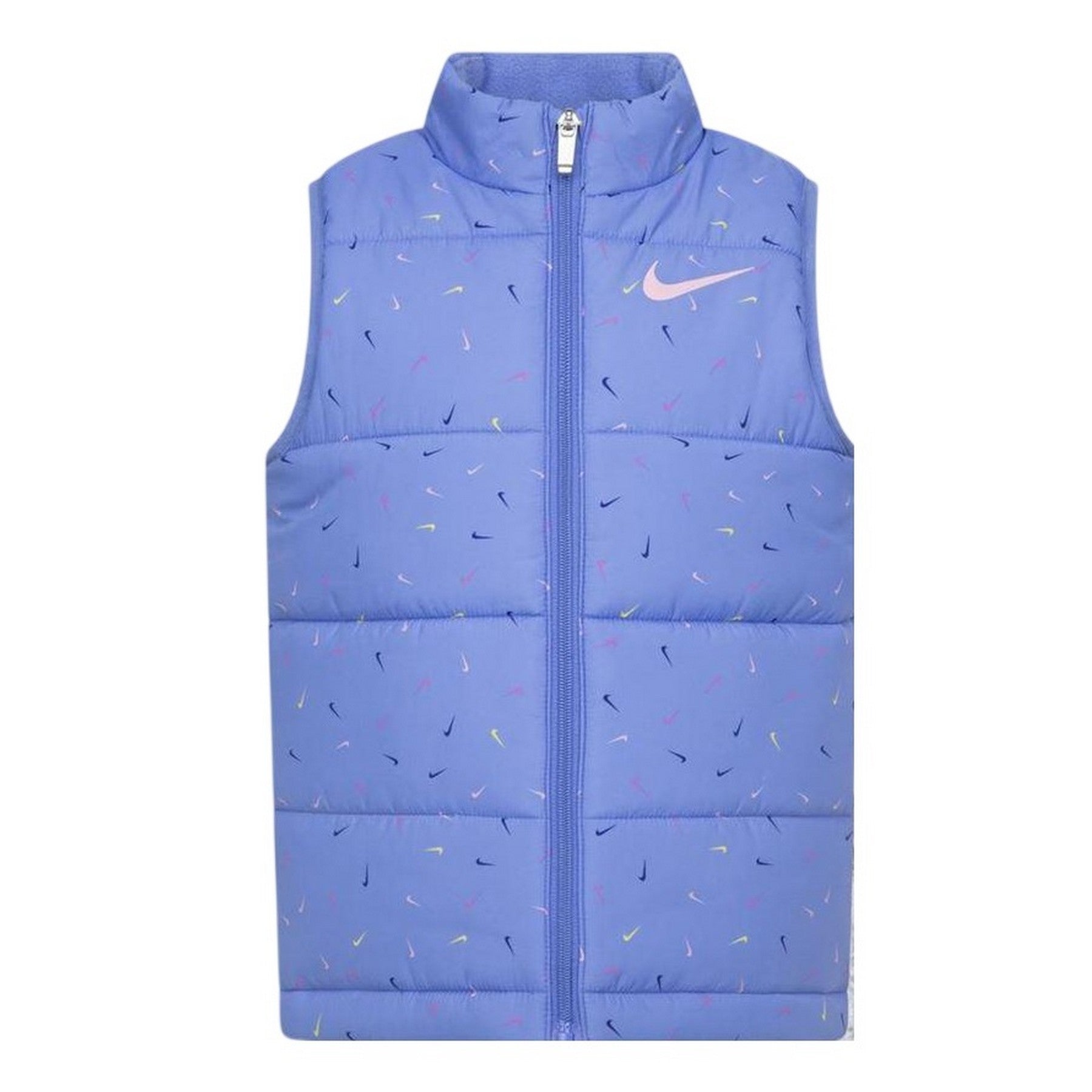 Smoke Grey - Side - Nike Girls Swooshfetti Gilet Set
