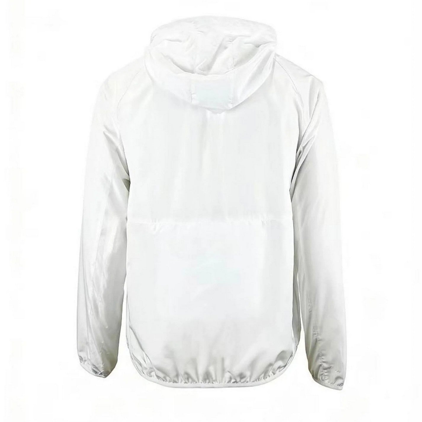 White - Back - No Fear Mens Hooded Lightweight Packable Jacket