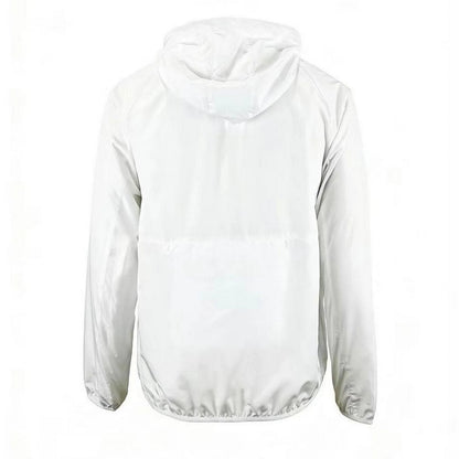White - Back - No Fear Mens Hooded Lightweight Packable Jacket
