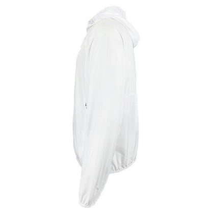 White - Side - No Fear Mens Hooded Lightweight Packable Jacket