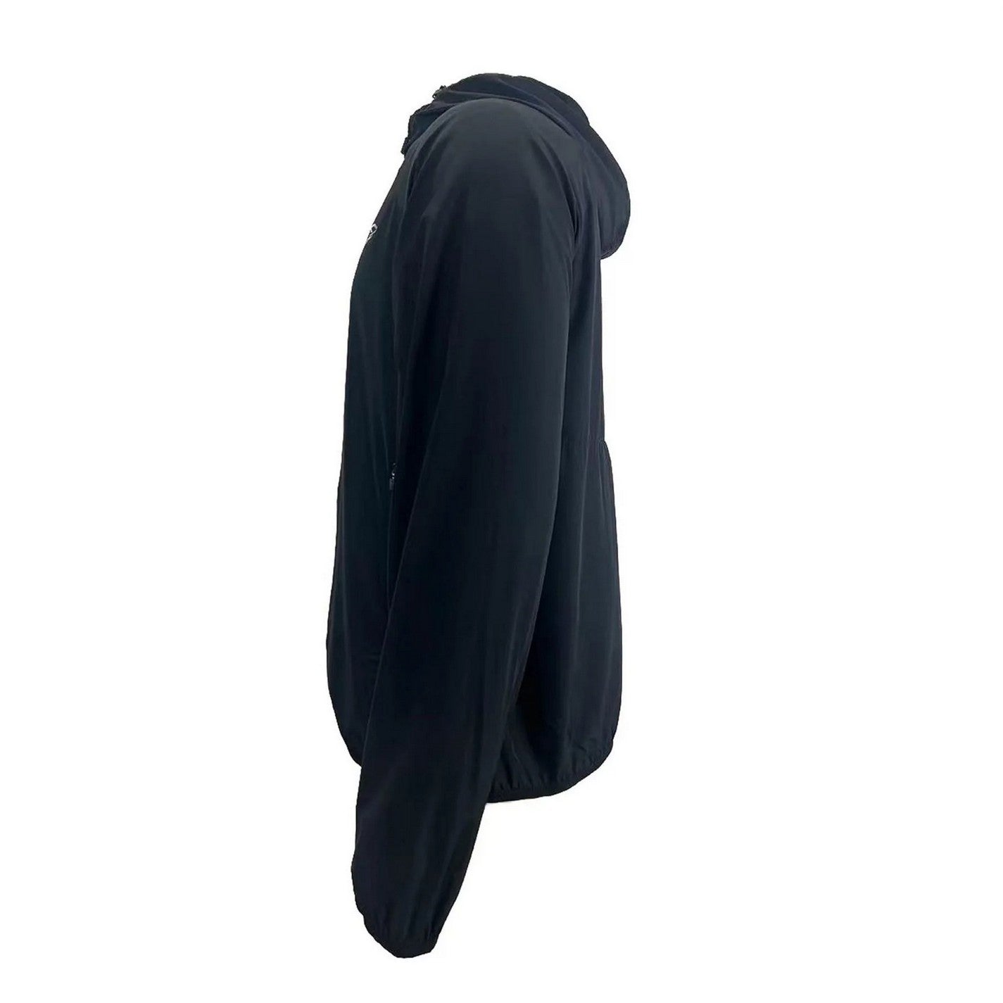 Black - Side - No Fear Mens Hooded Lightweight Packable Jacket