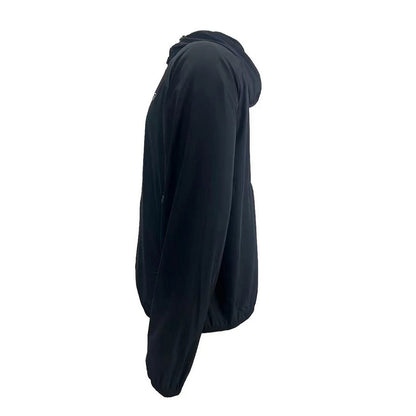 Black - Side - No Fear Mens Hooded Lightweight Packable Jacket