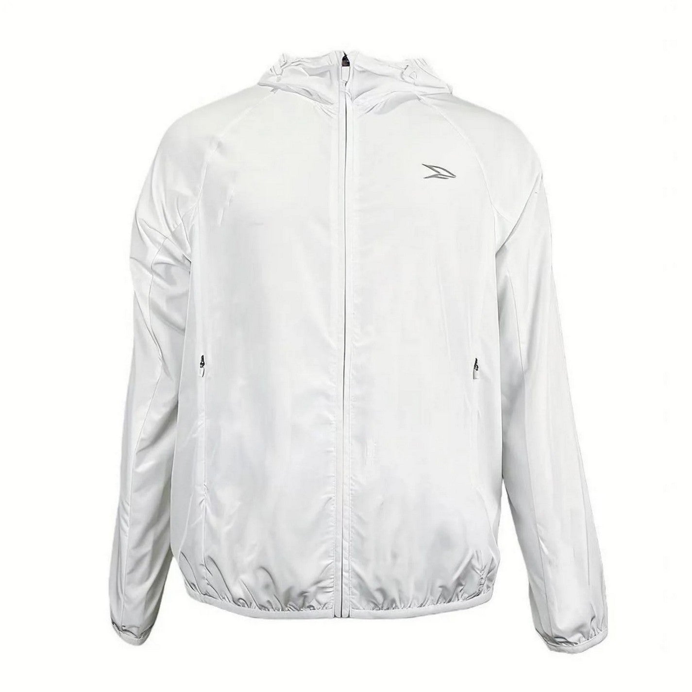 White - Front - No Fear Mens Hooded Lightweight Packable Jacket